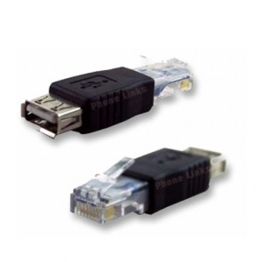 PC USB FEMALE A to ETHERNET RJ45 CONNECTOR ADAPTER