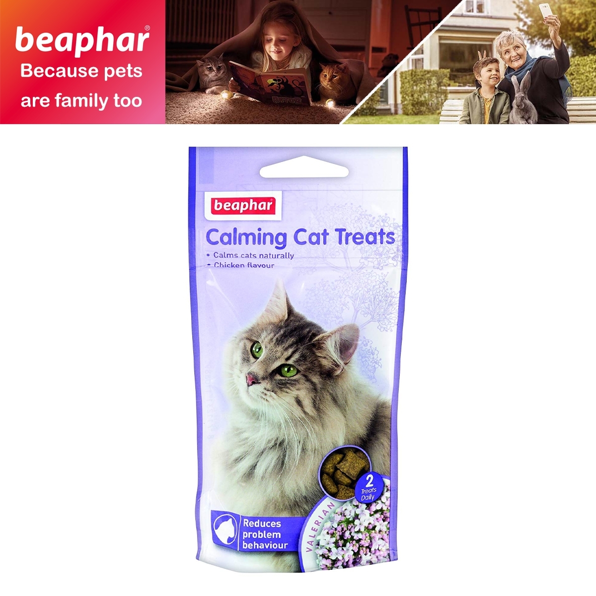 Beaphar Calming Treats Meaty Flavour For Cats Kitten Stress Relief