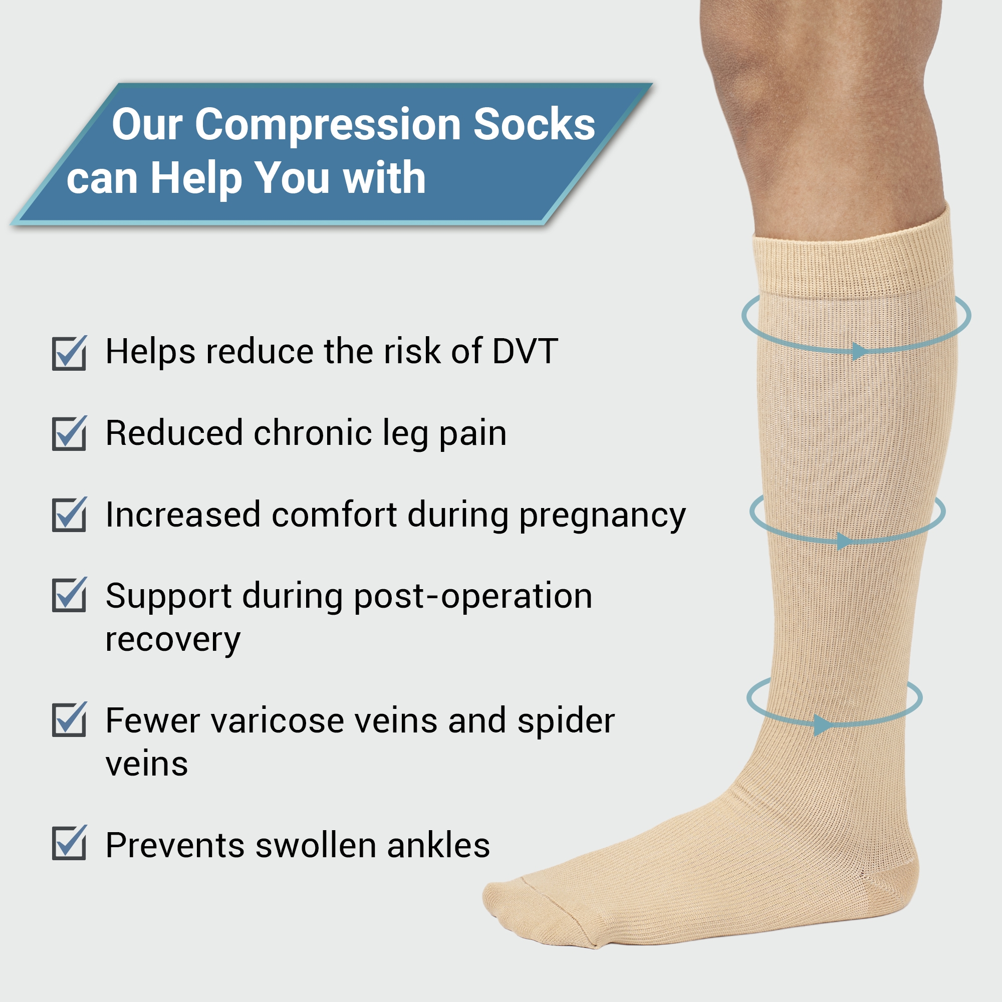 Flight Travel Socks Compression Anti Swelling Fatigue DVT Support ...