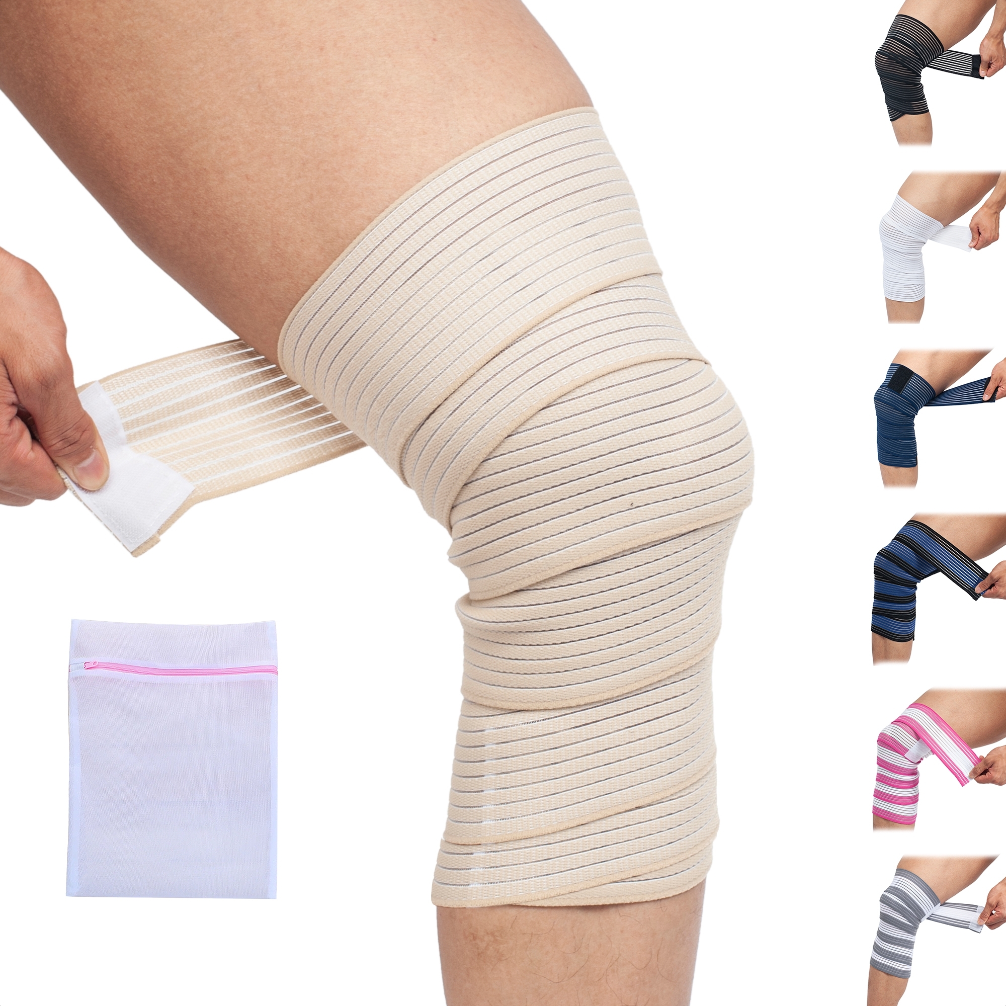 Compression Adjustable Knee Support Brace Wrap Bandage Sprains, Bruised,  Muscles